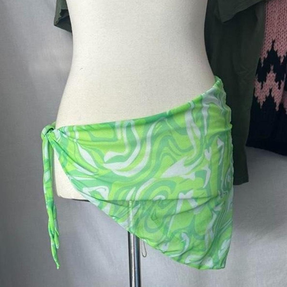 Green mesh swim bottom cover